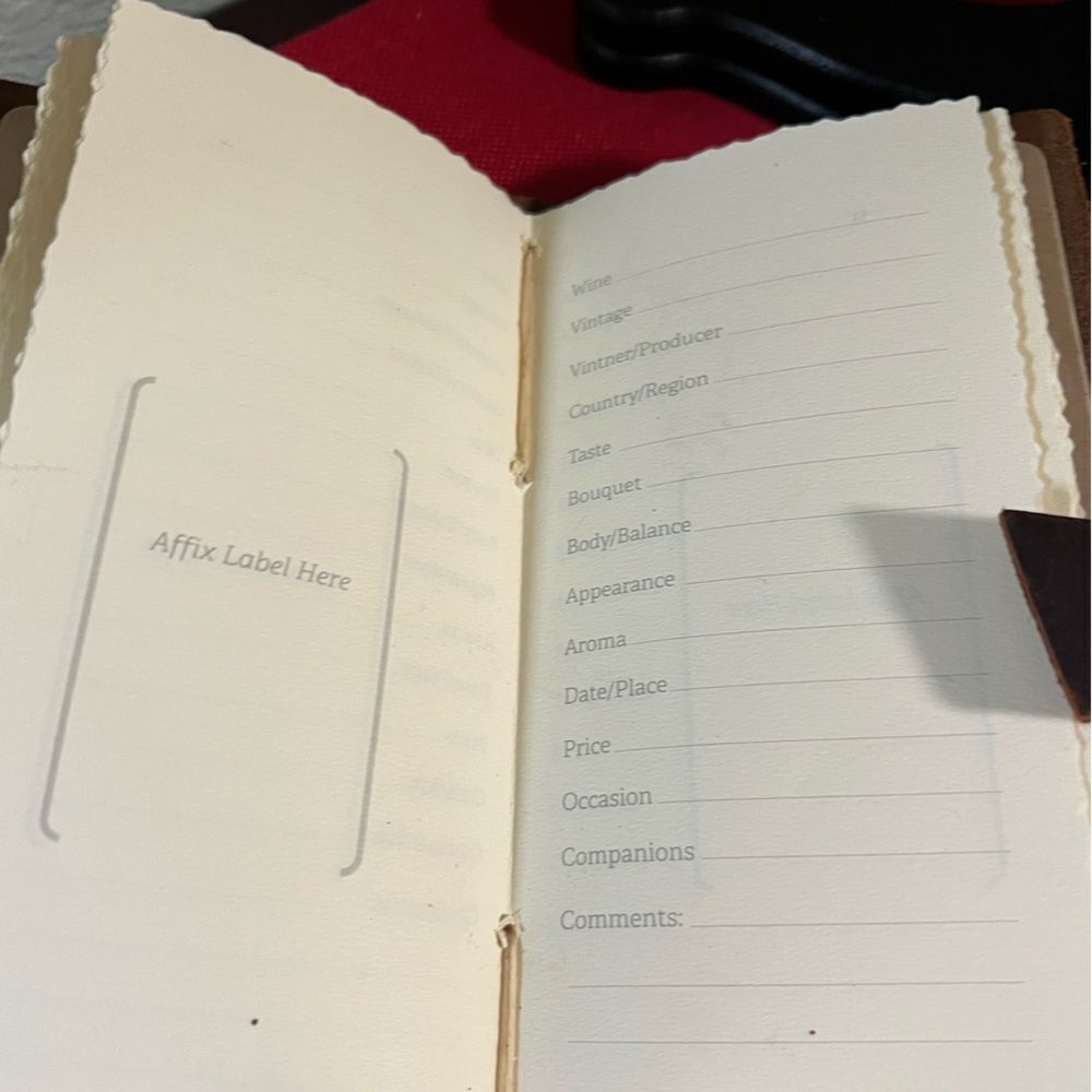 NWT Wine Log, Leather Bound #YC - Picture 3 of 7